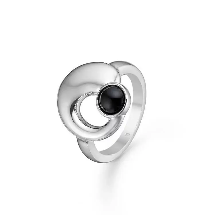 Mads Z | 2146095 | EBONY ring - sølv m. onyx