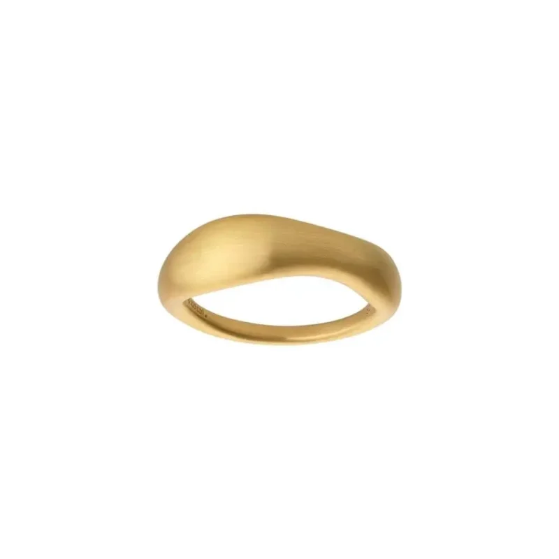 Ring i guld med simpelt design med runde former