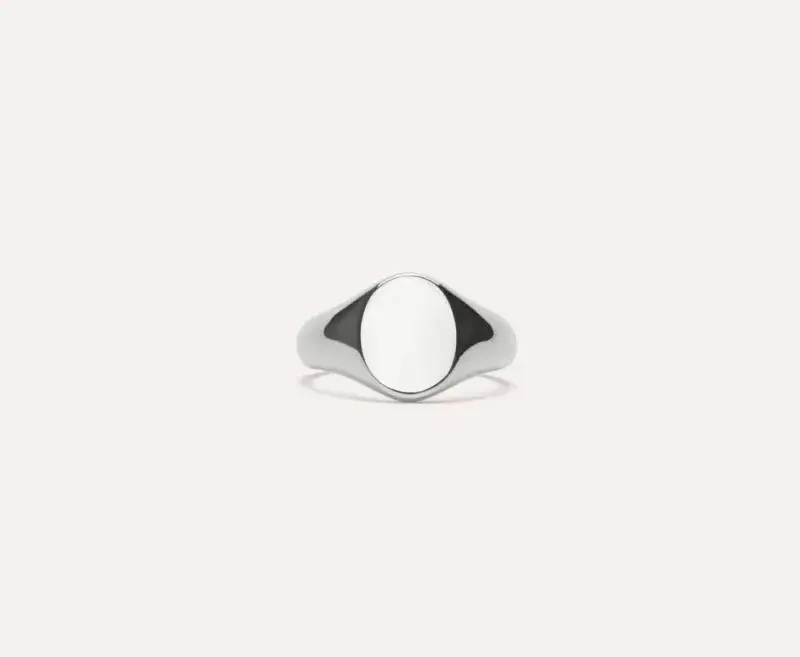 IX STUDIOS | DMN0299RH | IX Mini Oval Signet ring - sølv