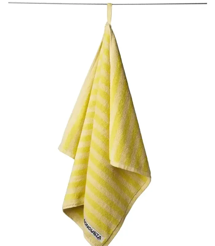 Bongusta Naram Gæstehåndklæde, Pristine & neon yellow