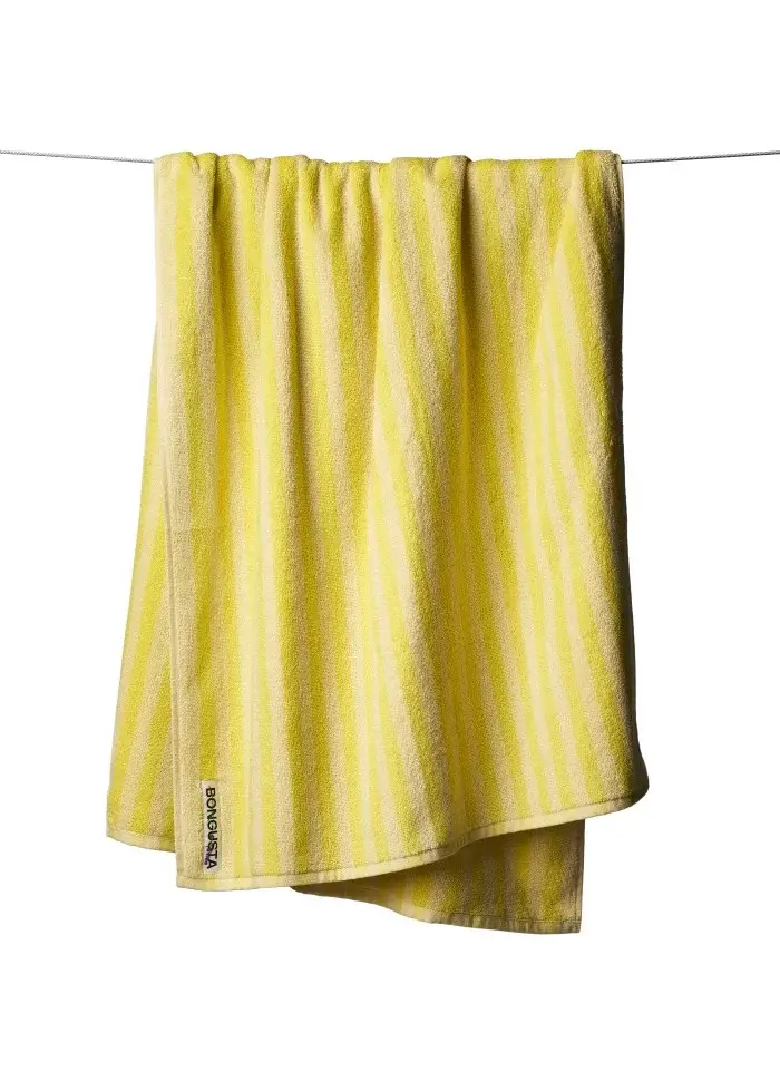 Bongusta Naram Badehåndklæde, Pristine & neon yellow