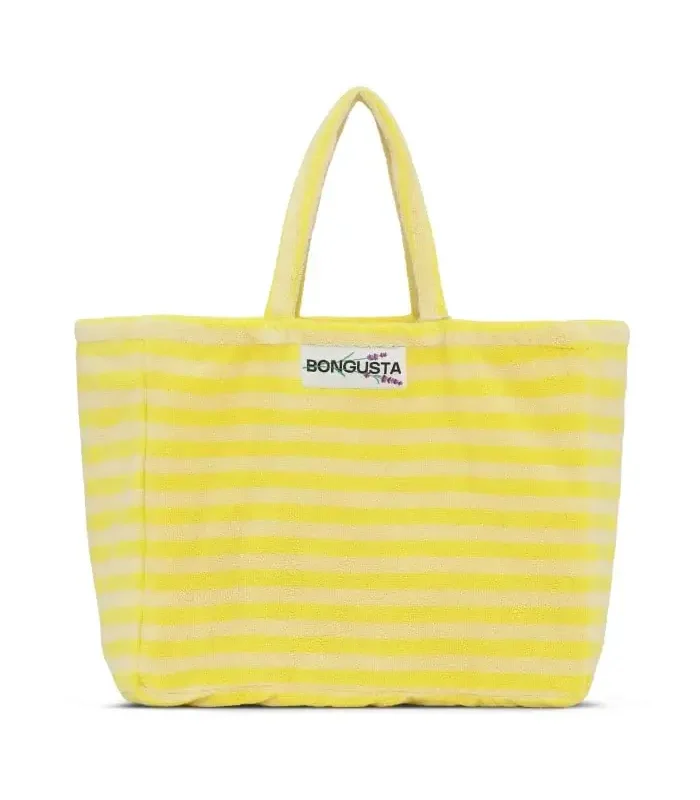 Bongusta Naram Weekend bag, Pristine & neon yellow