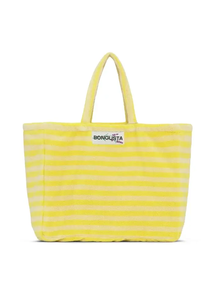Bongusta Naram Weekend bag, Pristine & neon yellow