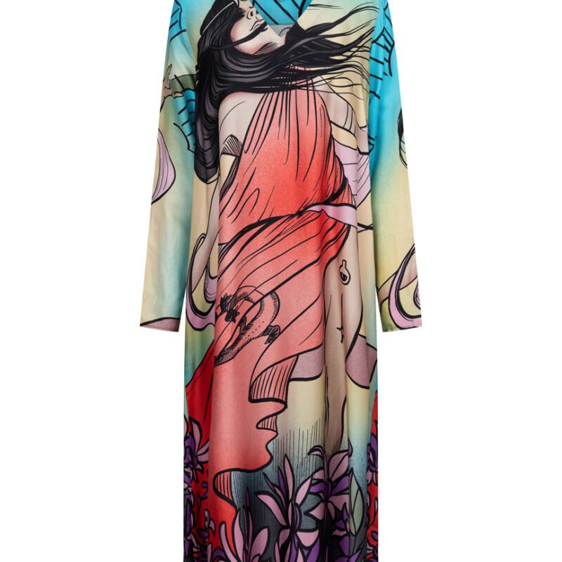 The Witch Art Print kjolen fra Hunkøn er en meget eksklusiv kjole med det smukkeste print.